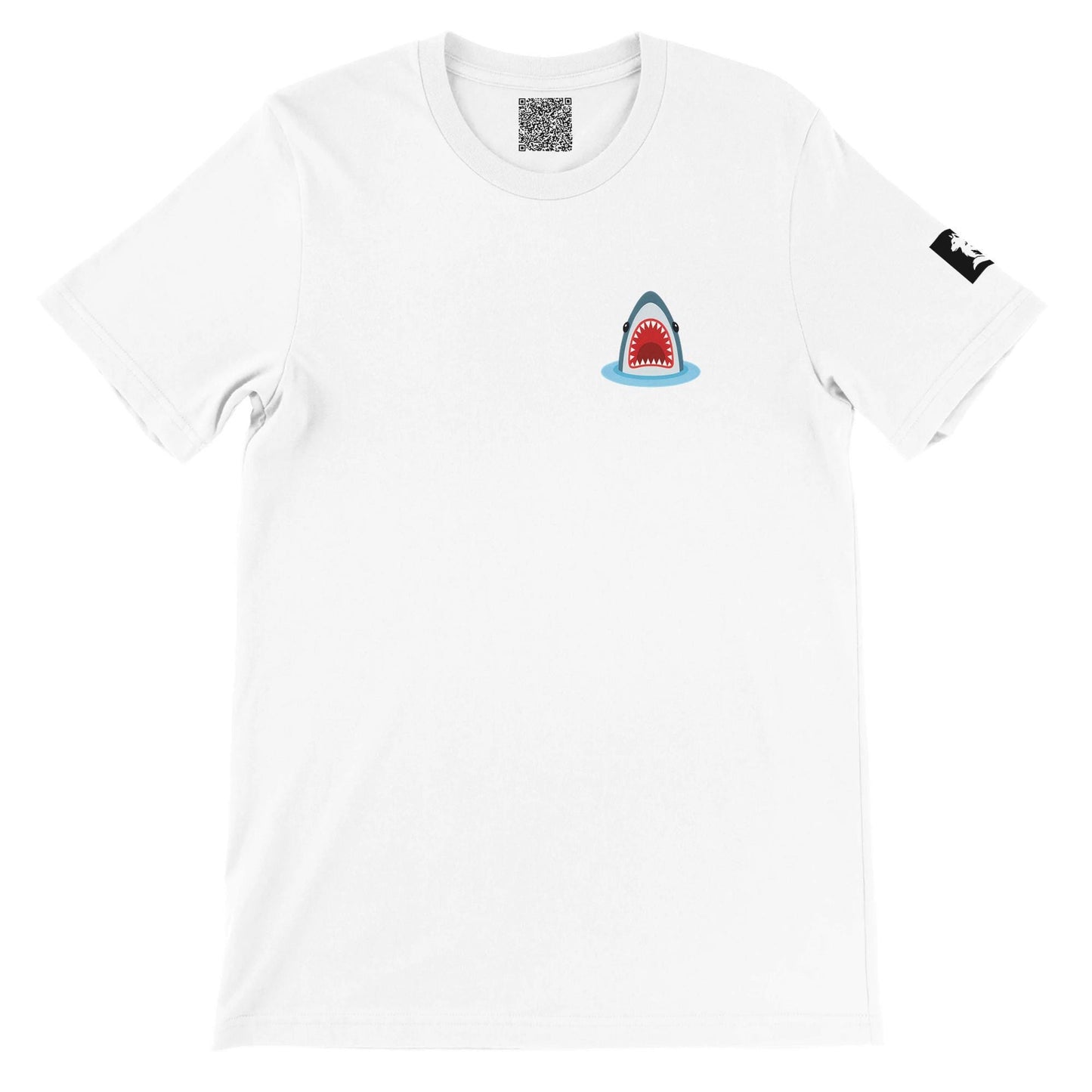Cartoon Shark Attack – Graphic Lightweight T-Shirt with Open-Mouth Shark
