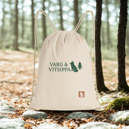 Recycled Drawstring Backpack – Forest Logo Edition | 9.5L by Varg & Vitsippa