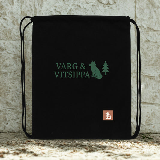 Recycled Drawstring Backpack – Forest Logo Edition | 9.5L by Varg & Vitsippa