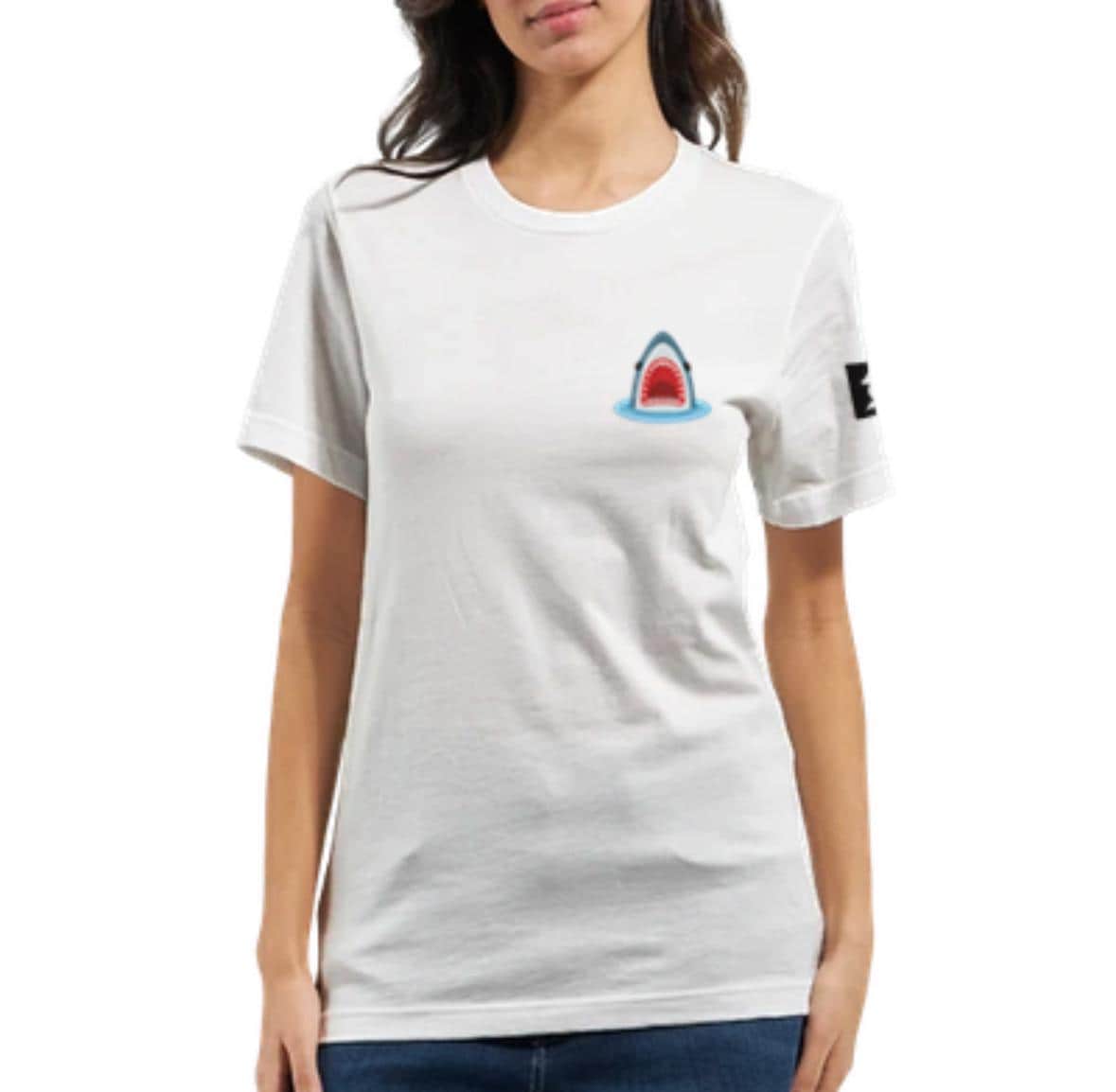 Cartoon Shark Attack – Graphic Lightweight T-Shirt with Open-Mouth Shark