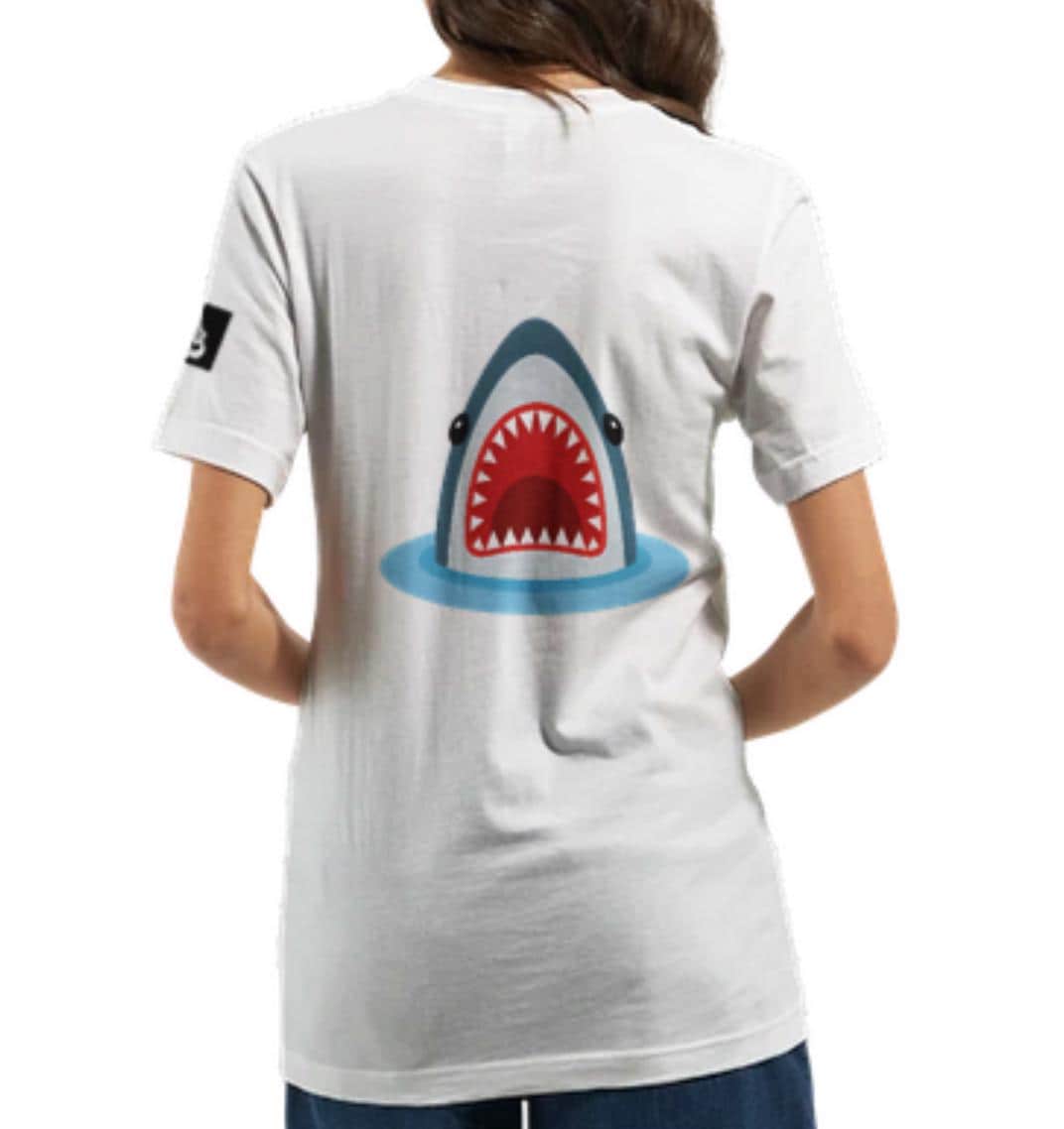 Cartoon Shark Attack – Graphic Lightweight T-Shirt with Open-Mouth Shark