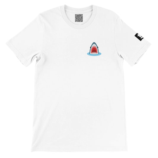 Cartoon Shark Attack – Graphic Lightweight T-Shirt with Open-Mouth Shark
