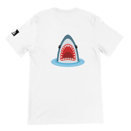 Cartoon Shark Attack – Graphic Lightweight T-Shirt with Open-Mouth Shark