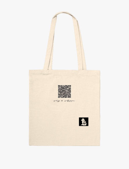 Cartoon Shark Attack – Graphic Tote Bag with Open-Mouth Shark